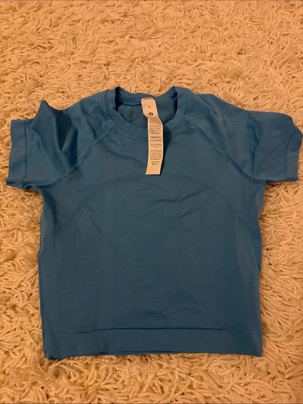 lulu lemon Blue Short-Sleeve Athletic Top